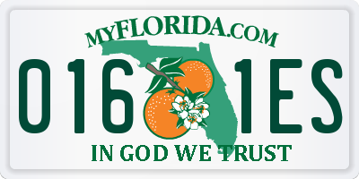 FL license plate 0161ES