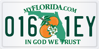 FL license plate 0161EY