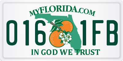 FL license plate 0161FB