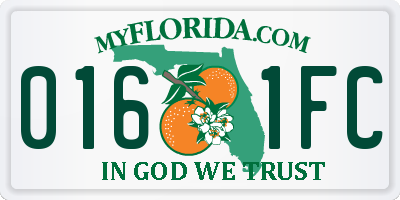 FL license plate 0161FC