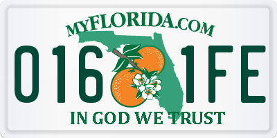 FL license plate 0161FE