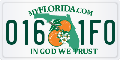 FL license plate 0161FO