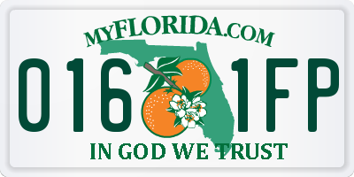 FL license plate 0161FP