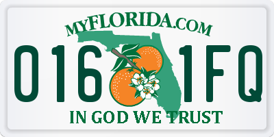 FL license plate 0161FQ