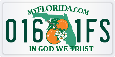 FL license plate 0161FS