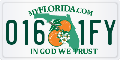 FL license plate 0161FY