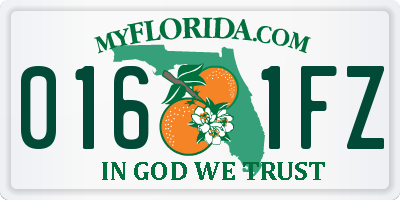 FL license plate 0161FZ