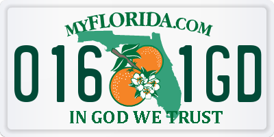 FL license plate 0161GD