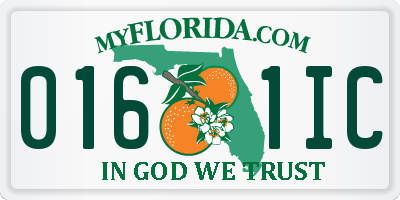 FL license plate 0161IC