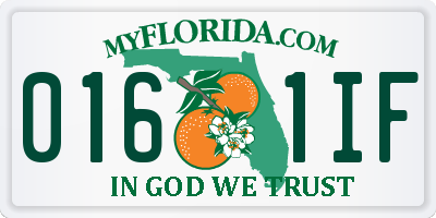 FL license plate 0161IF