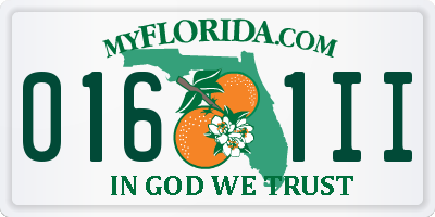 FL license plate 0161II