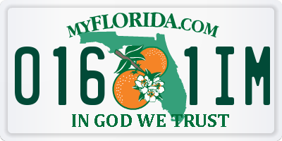 FL license plate 0161IM