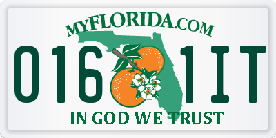 FL license plate 0161IT