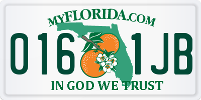FL license plate 0161JB