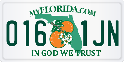 FL license plate 0161JN