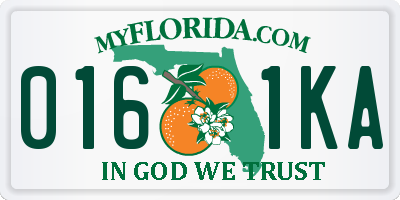 FL license plate 0161KA