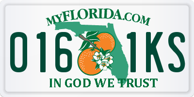 FL license plate 0161KS