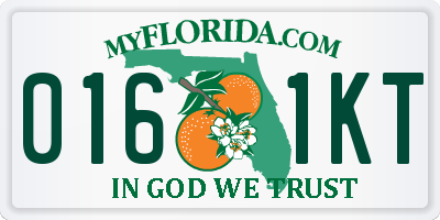FL license plate 0161KT