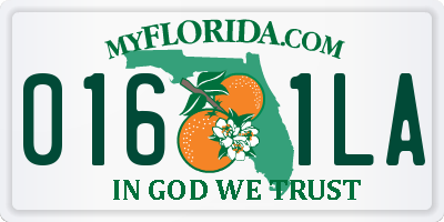 FL license plate 0161LA