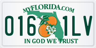 FL license plate 0161LV