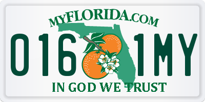FL license plate 0161MY
