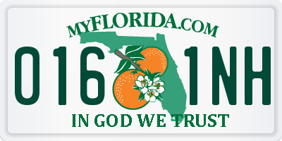 FL license plate 0161NH