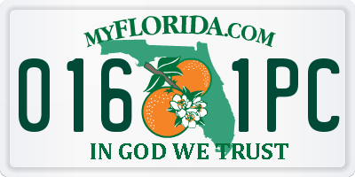 FL license plate 0161PC