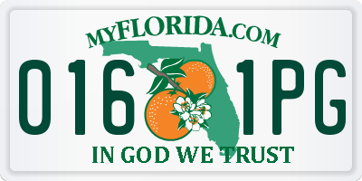 FL license plate 0161PG