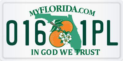 FL license plate 0161PL