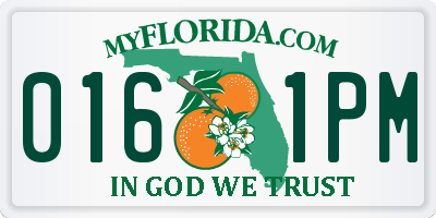 FL license plate 0161PM