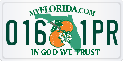 FL license plate 0161PR
