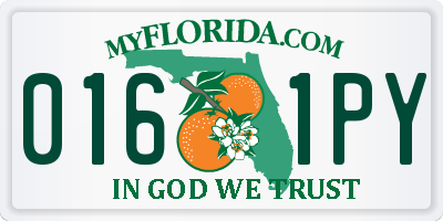 FL license plate 0161PY
