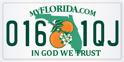 FL license plate 0161QJ