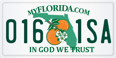 FL license plate 0161SA