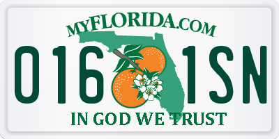 FL license plate 0161SN