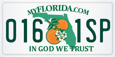 FL license plate 0161SP