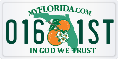 FL license plate 0161ST