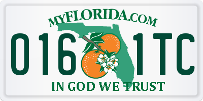 FL license plate 0161TC