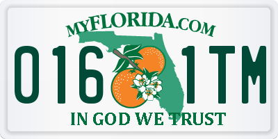 FL license plate 0161TM
