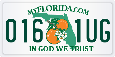 FL license plate 0161UG