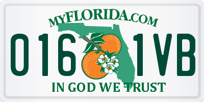 FL license plate 0161VB