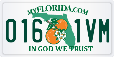 FL license plate 0161VM