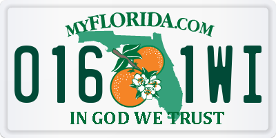 FL license plate 0161WI