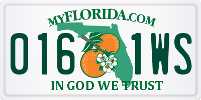 FL license plate 0161WS
