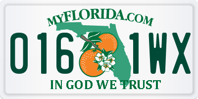 FL license plate 0161WX
