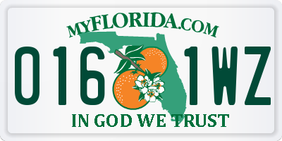 FL license plate 0161WZ