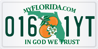 FL license plate 0161YT