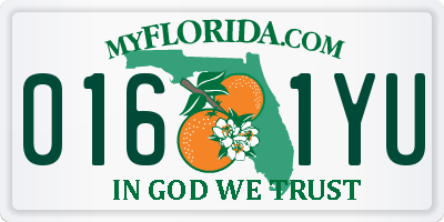 FL license plate 0161YU