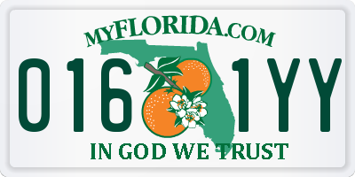 FL license plate 0161YY