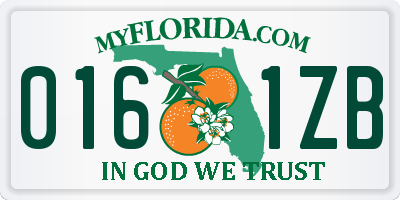 FL license plate 0161ZB